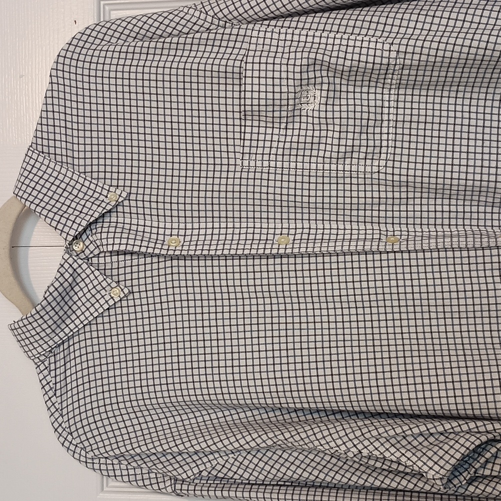Chaps Men's Classic Oxford Checkered Long Sleeve Shirt 2XLT